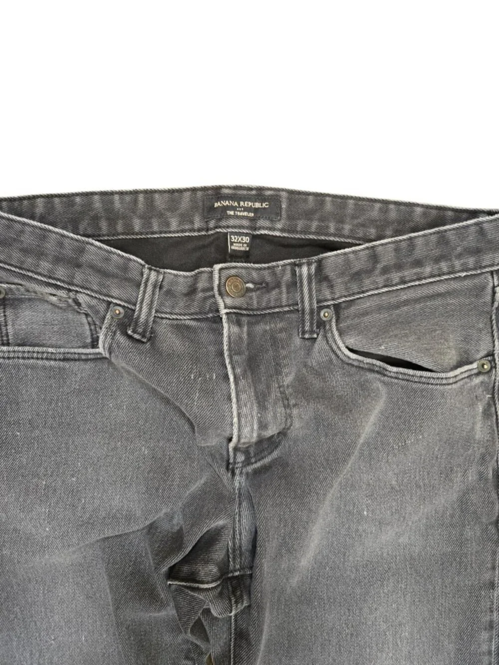 Banana Republic Traveler Mens Black Jeans Size 32x30 Stretch Denim Pants